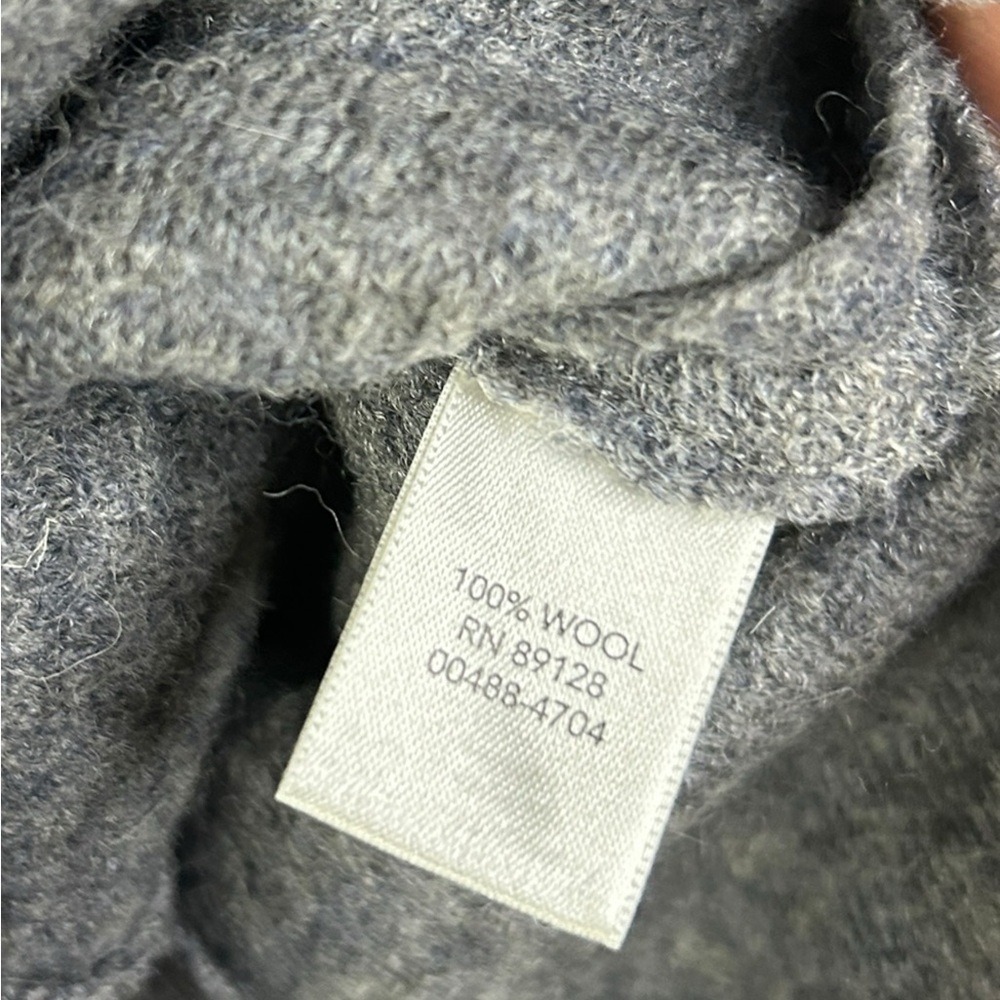 Wool Cardigan Cottagecore Ruffle Rosette Hem Lagenlook Tailored Soft Sweater 90s - Picture 4 of 8